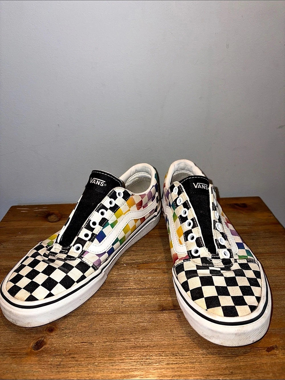 Vans Old Skool Checkered Multicolor Sneakers 8.5